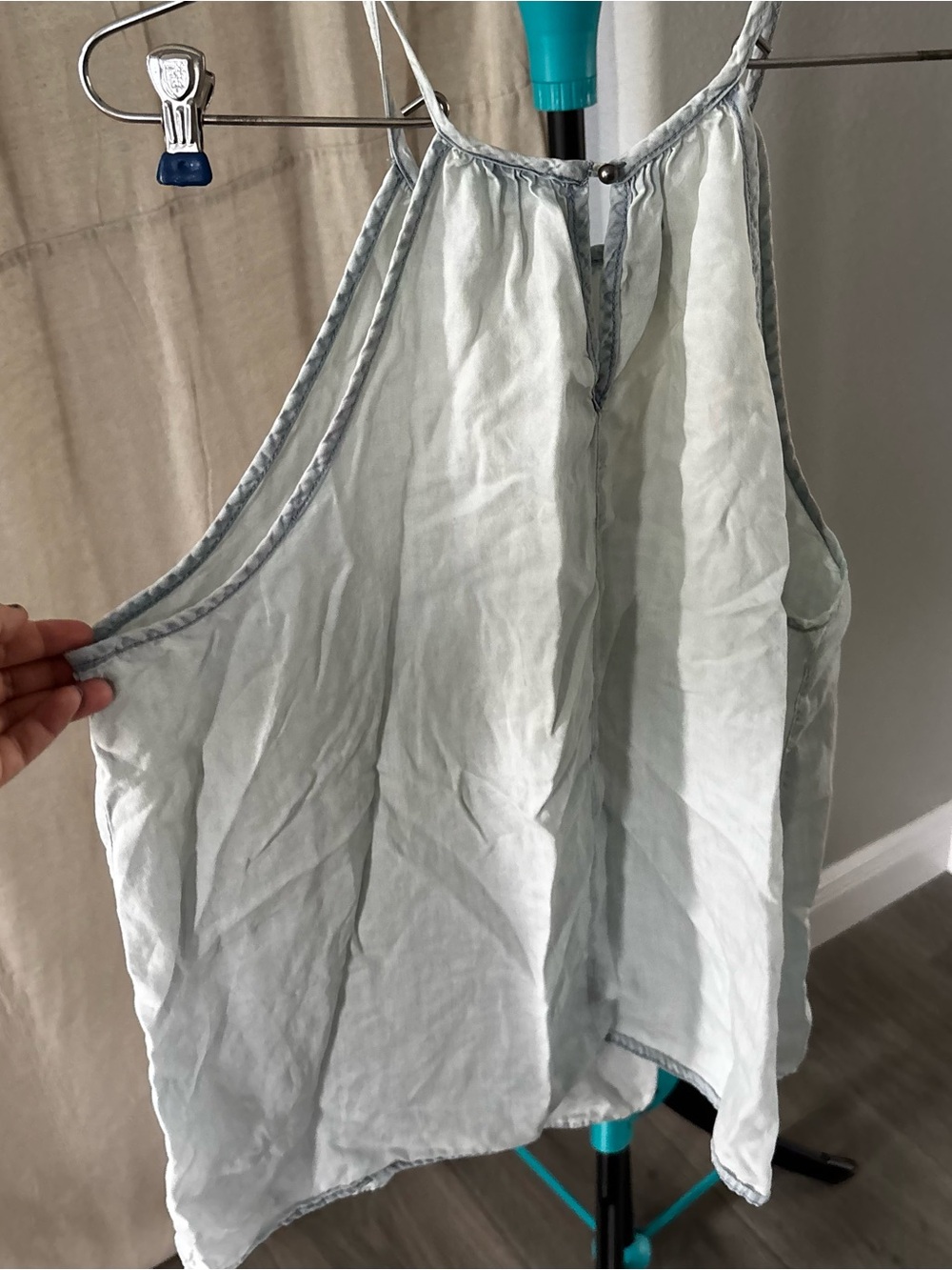 Light Blue Sleeveless Linen Tank - Mossimo - Picture 3 of 7